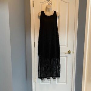 BUY 2 ITEMS & GET 1 FREE: Jolie Black Crochet Stretchy Maxi Sz XL/18